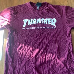 maroon thrasher shirt small